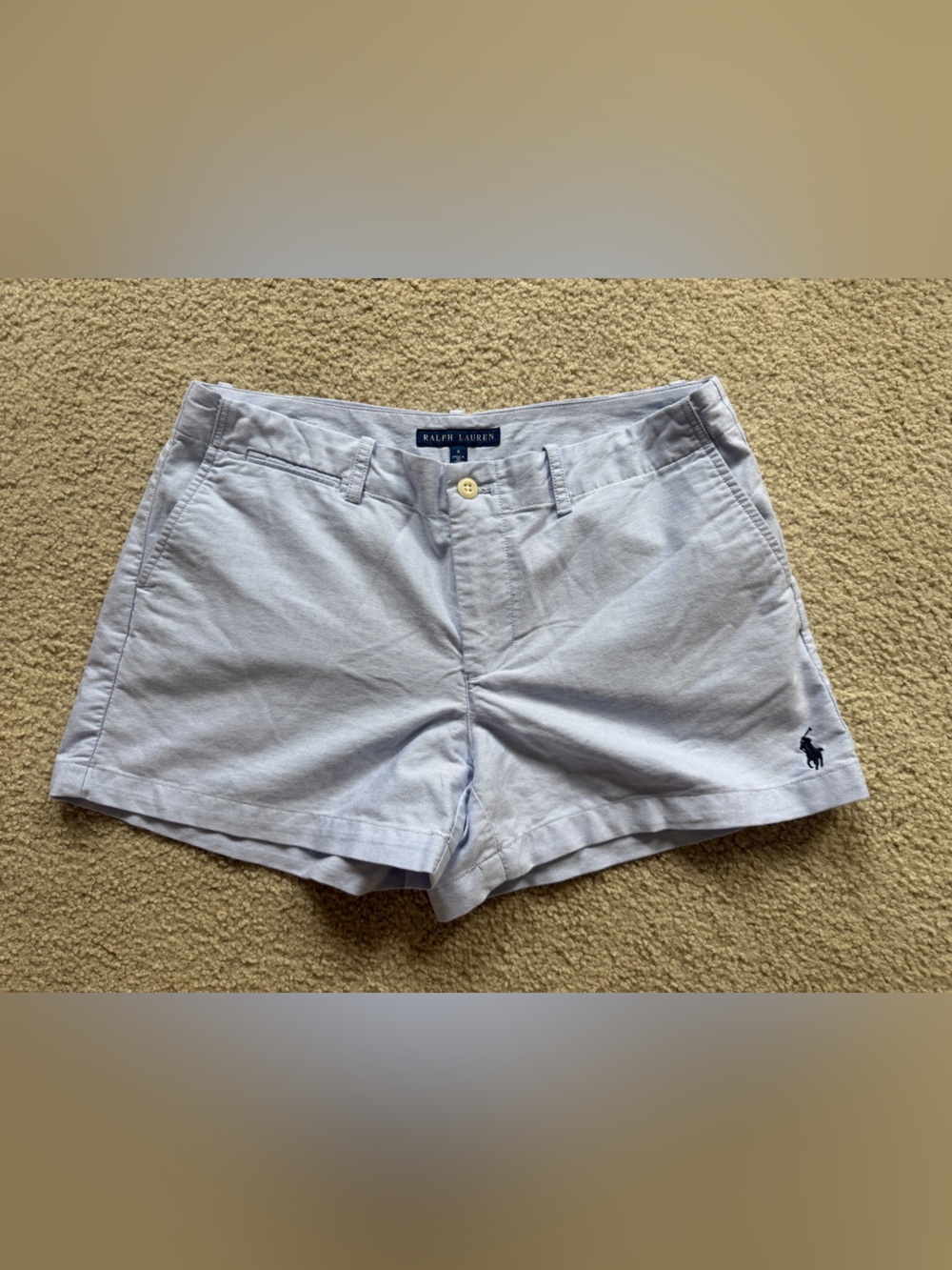 Ralph Lauren Light Blue Cotton Chino Shorts women’s 6